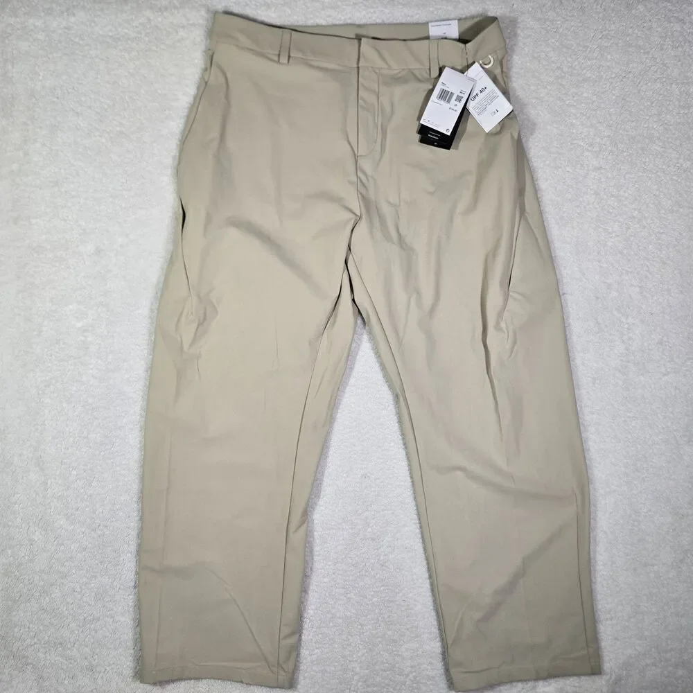 Nike 24.7 Perfect Stretch UV Loose Fit Pants Utility Khaki HV0377-253 Mens 36x32